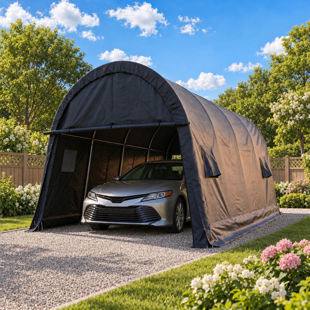 COBIZI Carport 10x20 FT Heavy Duty Portable Garage Storage Shelter Shed with ...