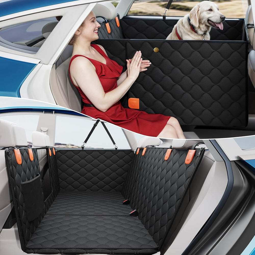 PETICON Convertible Backseat Extender for Dogs, Hard Bottom Dog Seat Cover