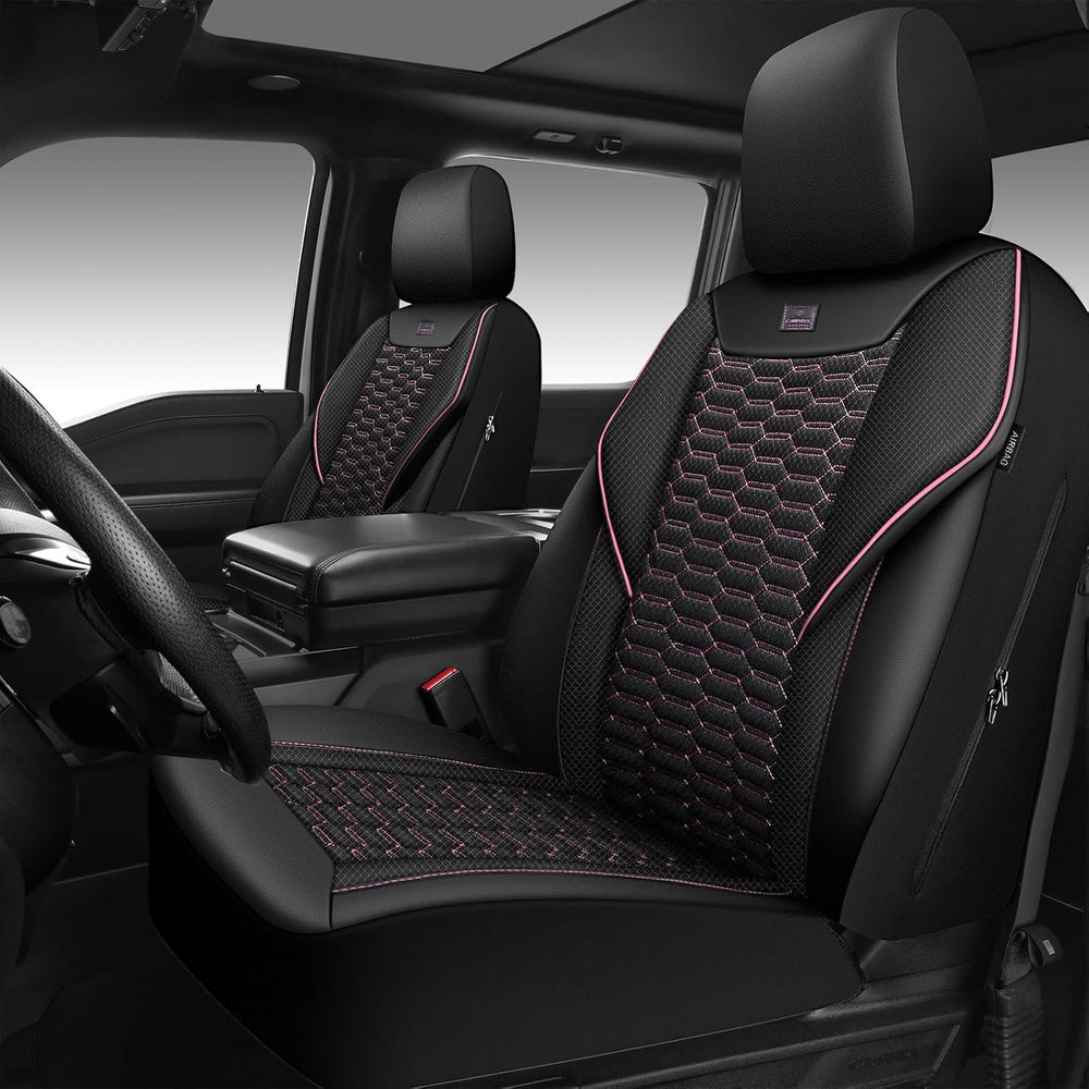 CAR PASS 3D Foam Mesh Leather Car Seat Covers Front Seats,Breathable Mesh Fro...