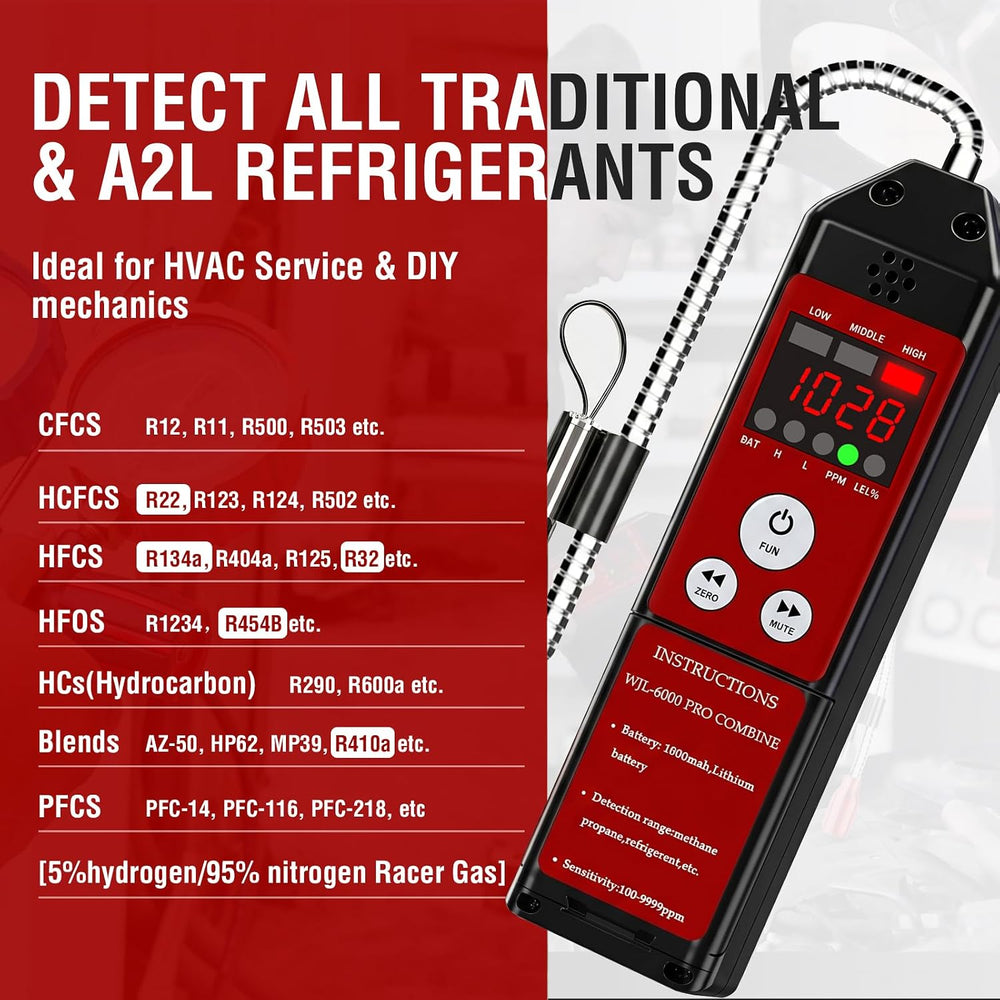 WJL-6000PRO Combine Refrigerant Leak Detector Gas Detector for HVAC