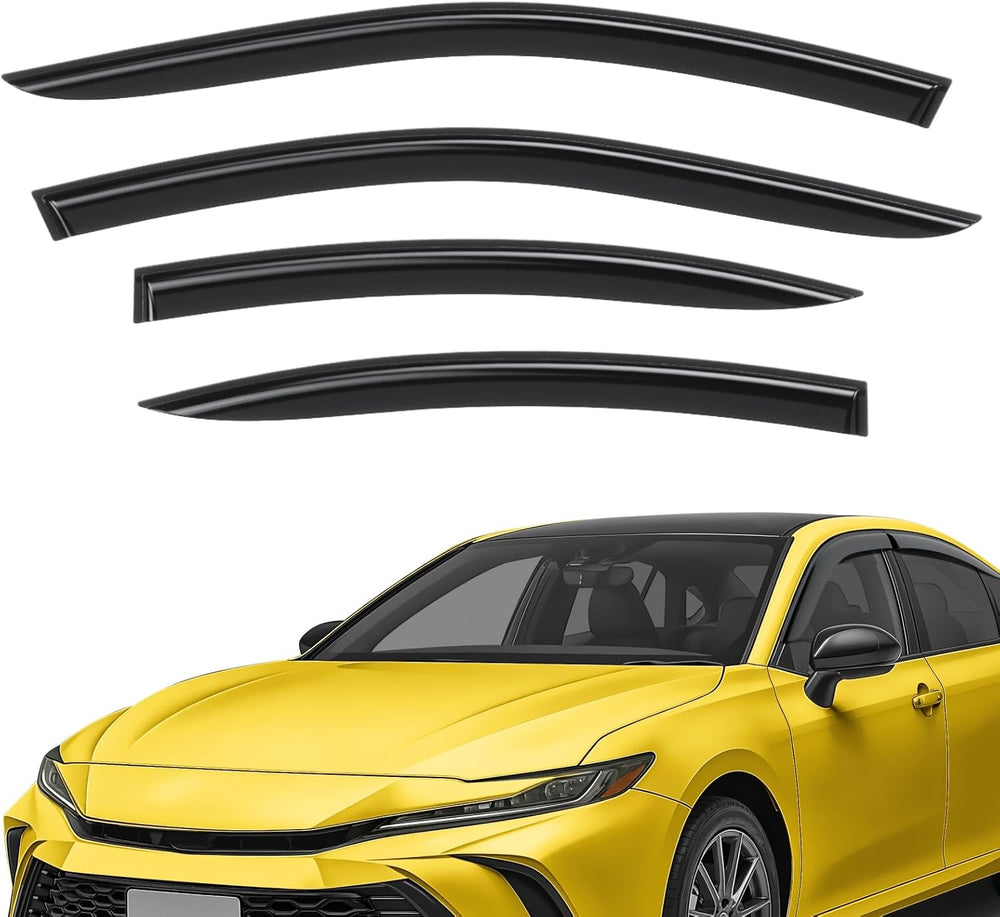 Extra Durable Window Deflectors Tape-On Window Visors Rain Guards Fit (4 pcs)