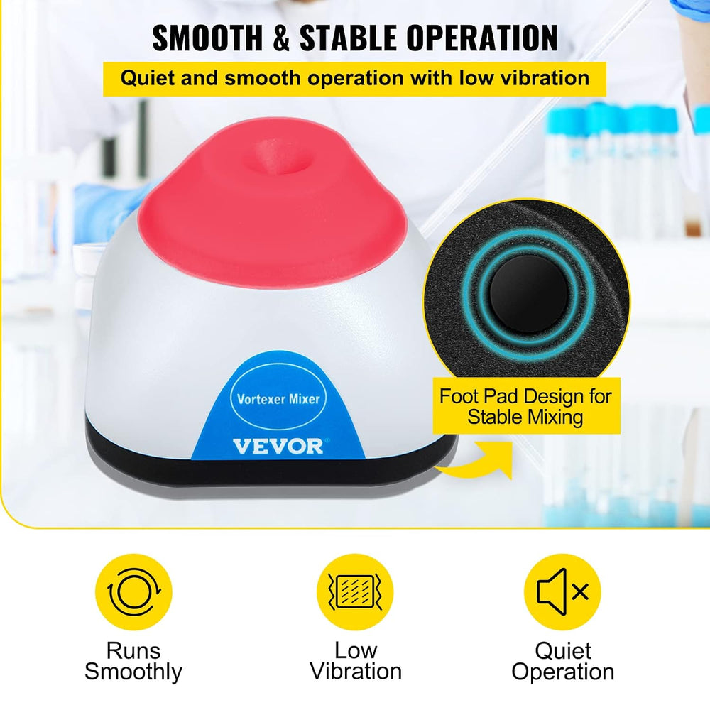 VEVOR Vortex Mixer, 3000RPM Mini Vortex Mixer Shaker, Touch Function Scientif...