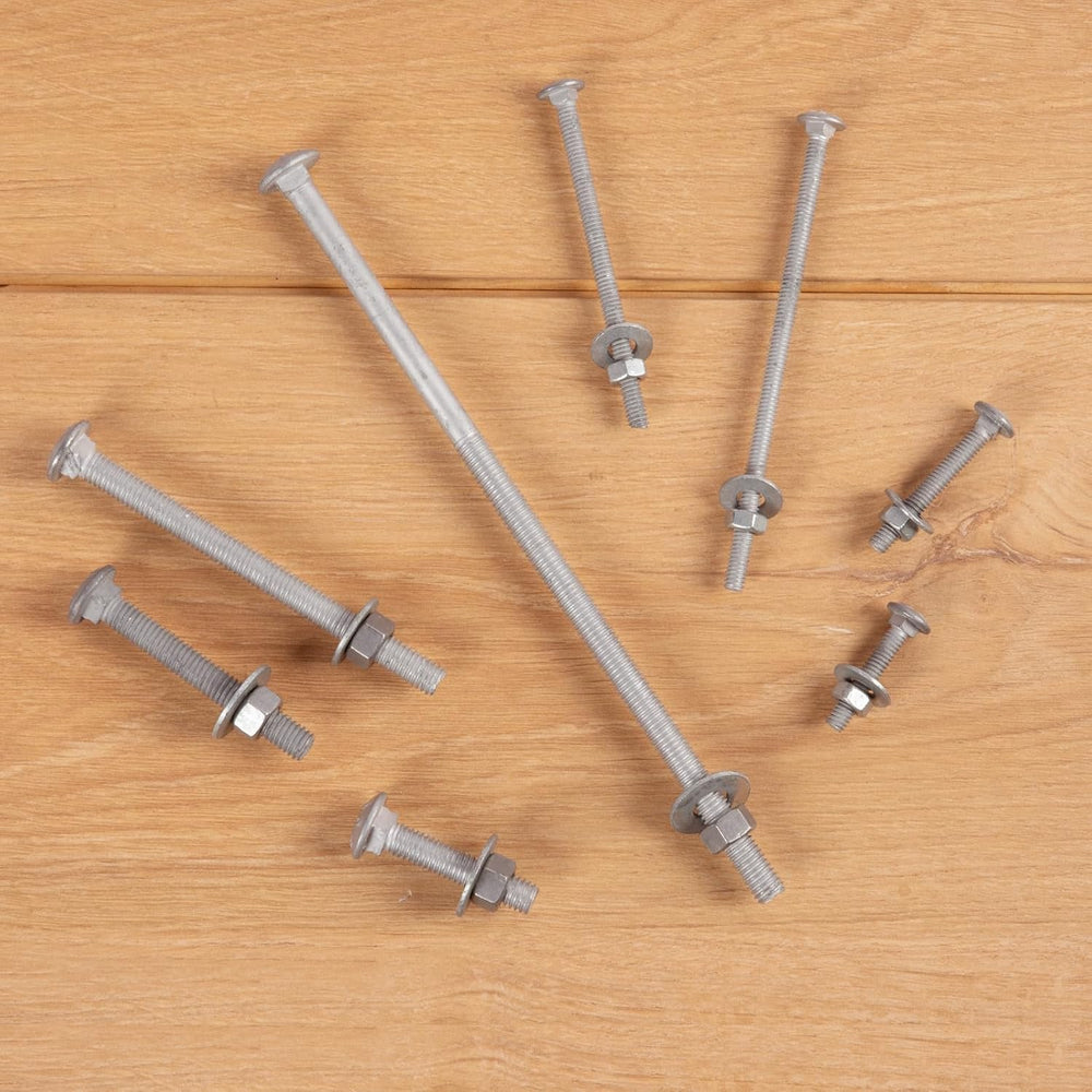 5/16" x 1-1/4" Carriage Bolts (100 PCS), Hot Dip Galvanized, Heavy ...