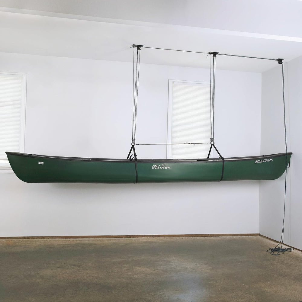 Teal Triangle Canoe Hoist, EasyLift Garage Pulley System, Holds 150 lbs