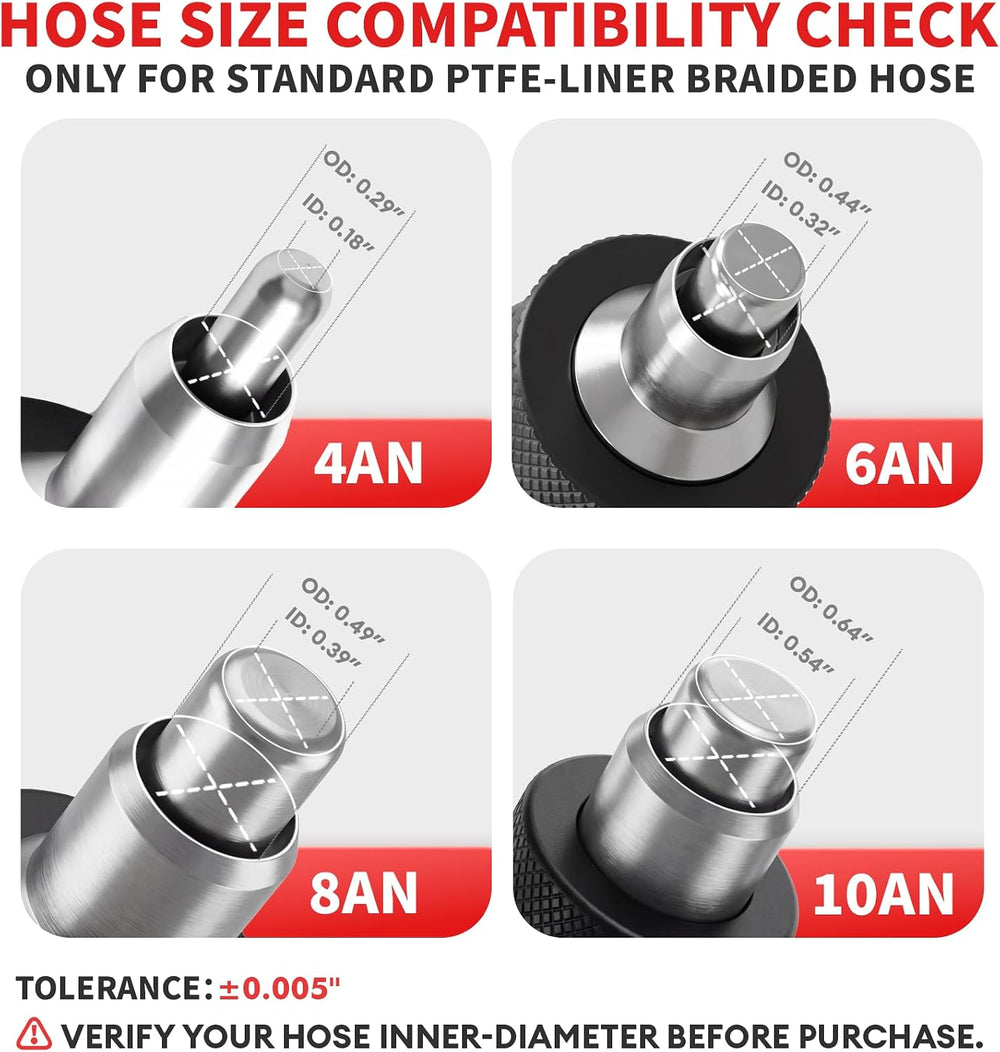 PTFE Hose Assembly Tool, PTFE Fuel Line Tool & 6AN Wrench