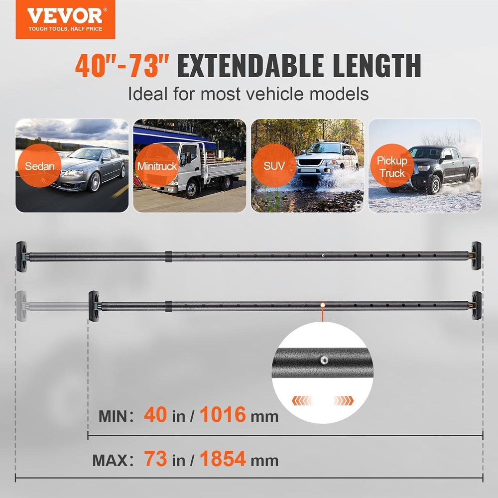 VEVOR Cargo Bar, Truck Bed Bar Adjustable from 40" to 73", Heavy-Du...