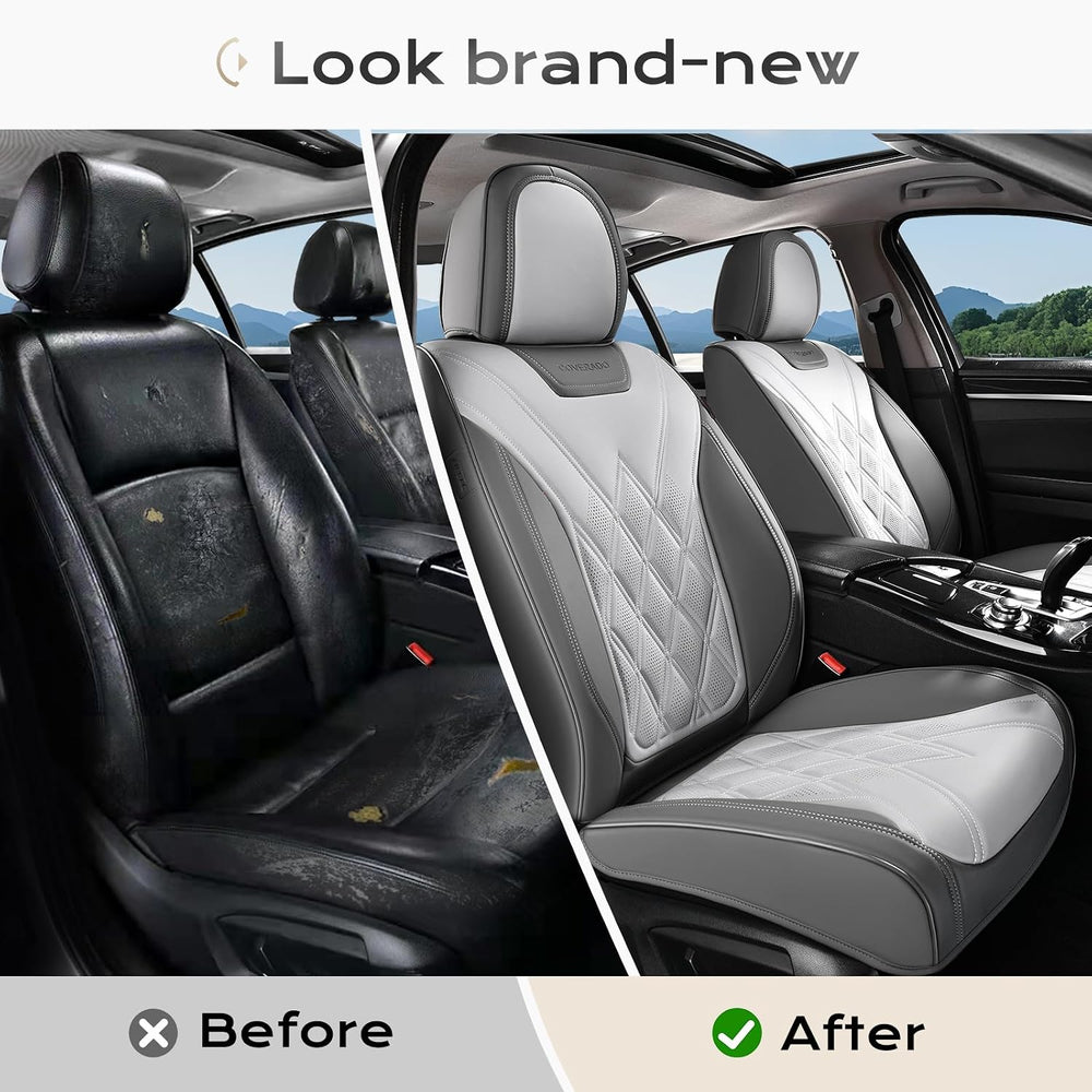 Coverado Car Seat Covers Full Set, Seat Covers for Cars, Front Seat Covers an...