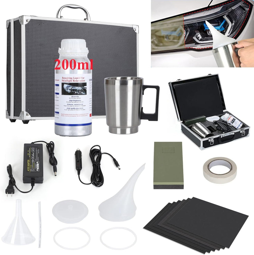ROYWOO Headlight Repair Kit,Automobile Headlight Restoration Kits with 200ML ...