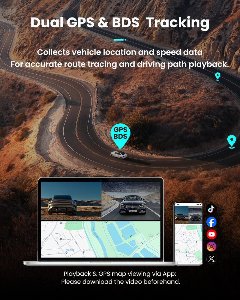 V77 Dual Channel Dash Cam Front 4K Rear 1080P w/Dual STARVIS 2 Sensors, Super...
