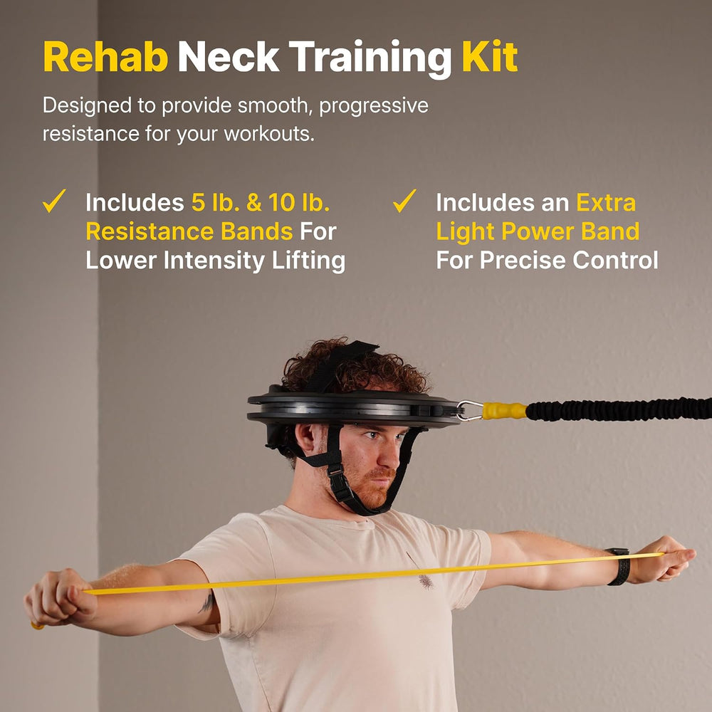Resistance Band, Durable Exercise Band with Steel Carabiners for Neck Trainin...