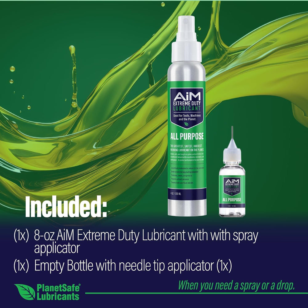 PlanetSafe Lubricants AiM Exercise Equipment Lube Kit, 4 oz + 0.25 oz