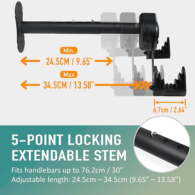 Buffalo Bike Wall Mount Rack – Adjustable Horizontal Indoor Hanger
