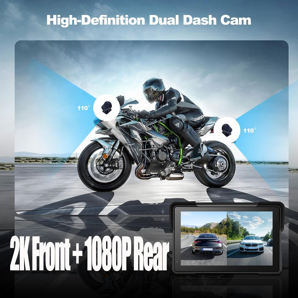 7" Waterproof Motorcycle GPS Navigation, CarPlay & Android Auto