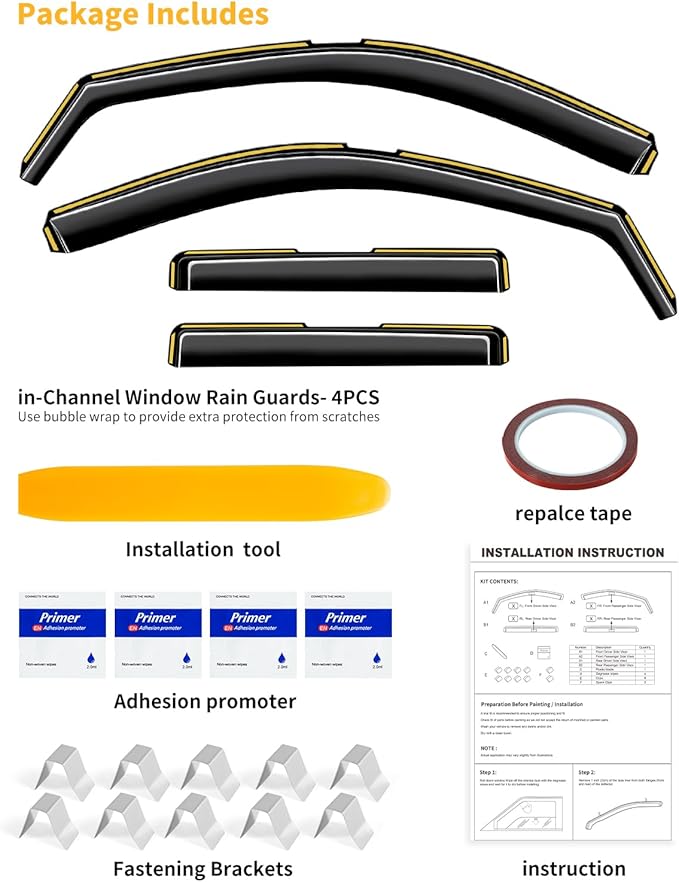 in-Channel Window Rain Guards Fit