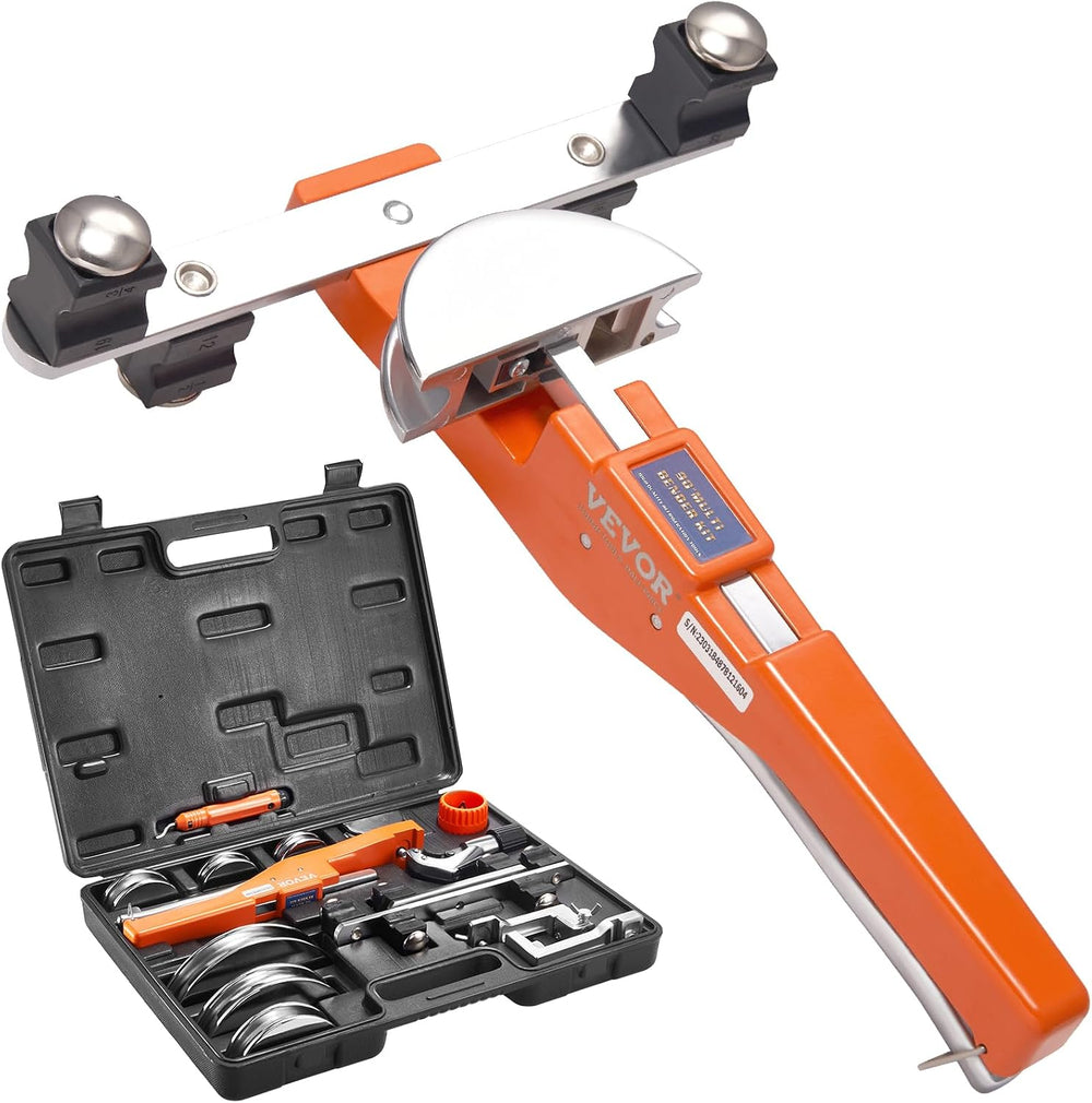 VEVOR Pipe Tube Bender, 1/4"-7/8" O.D. Ratcheting Tubing Bender, 90...