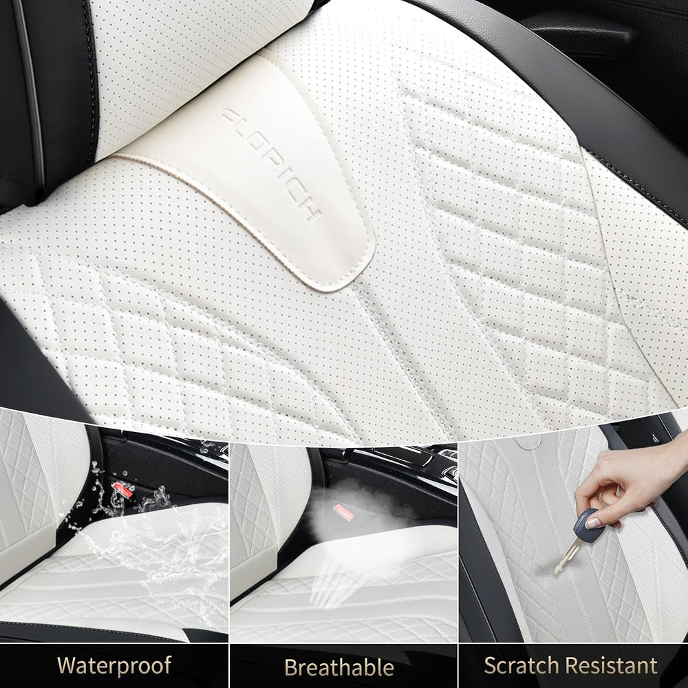 Waterproof Front Car Seat Cover Faux Leather Automotive Seat Cover Front Car ...