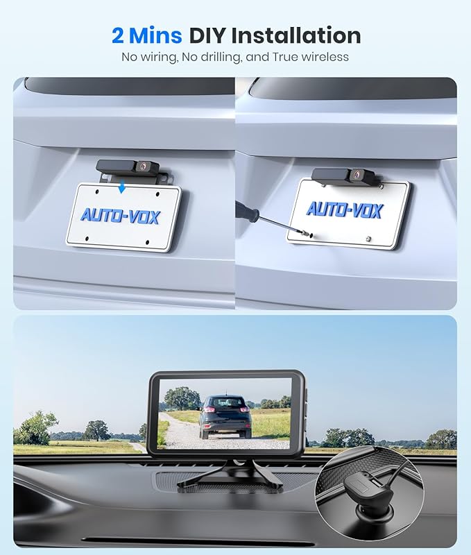 AUTO-VOX Solar Wireless Backup Camera