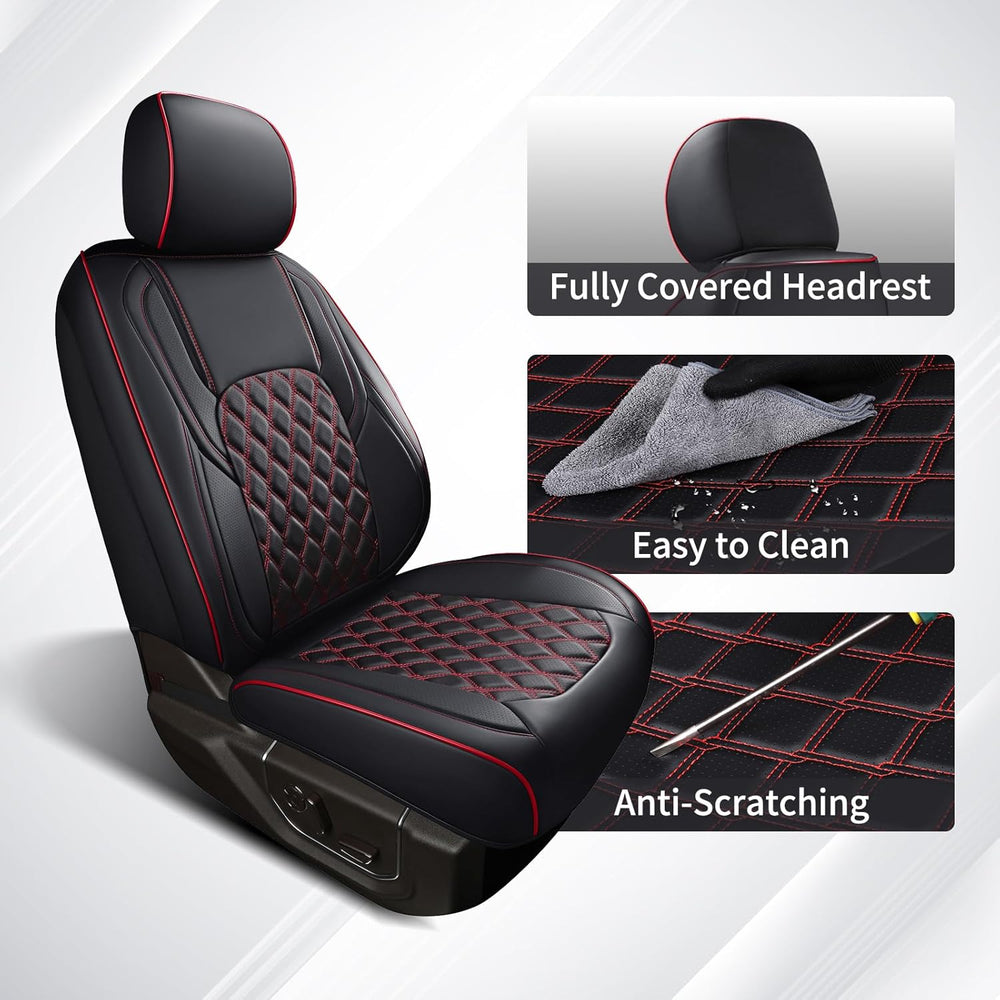 Huidasource Wrangler JK Seat Cover 4 Door, Leather Custom Car Seat Covers
