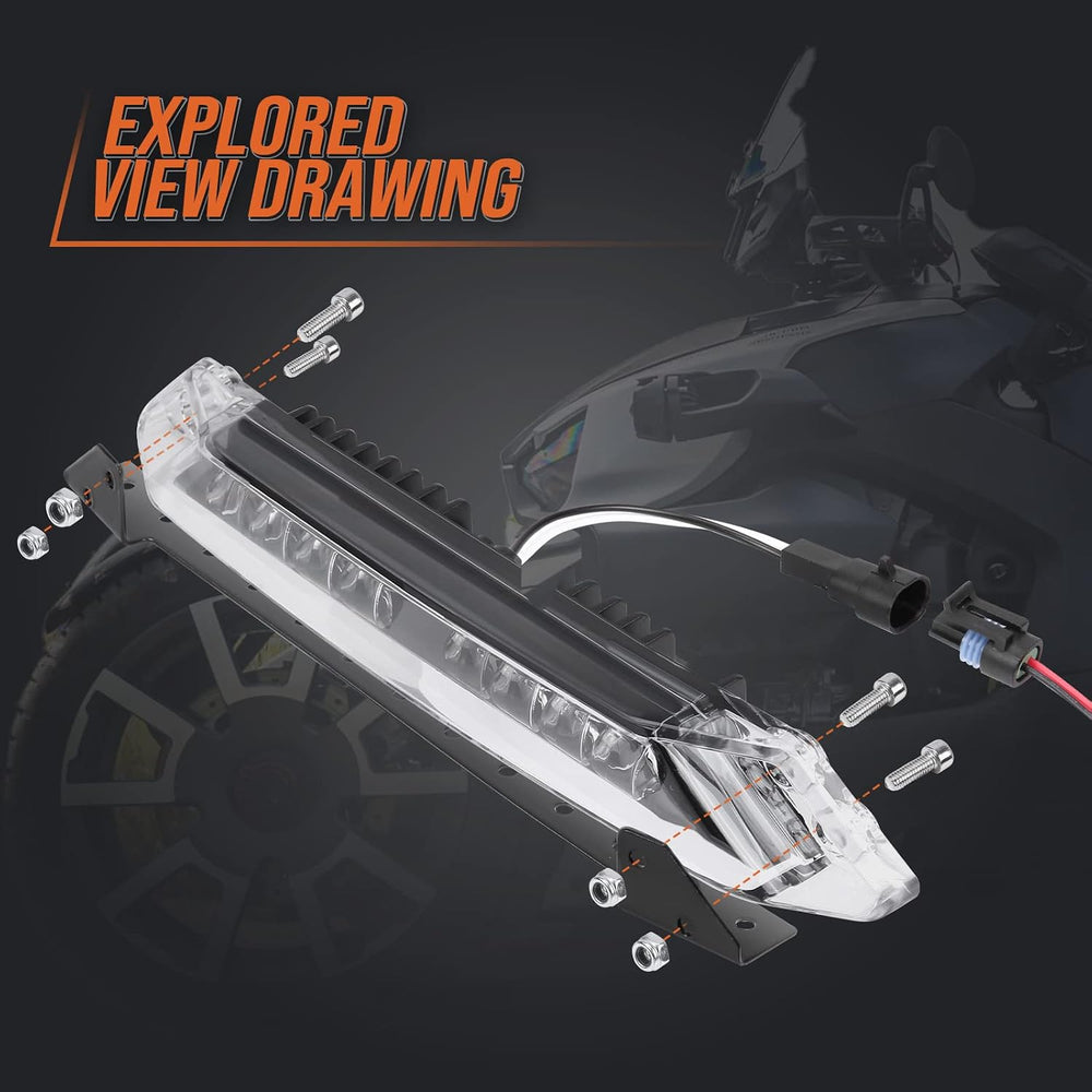 KEMIMOTO Front Bumper Light Bar LED Compatible with Can-Am Ryker