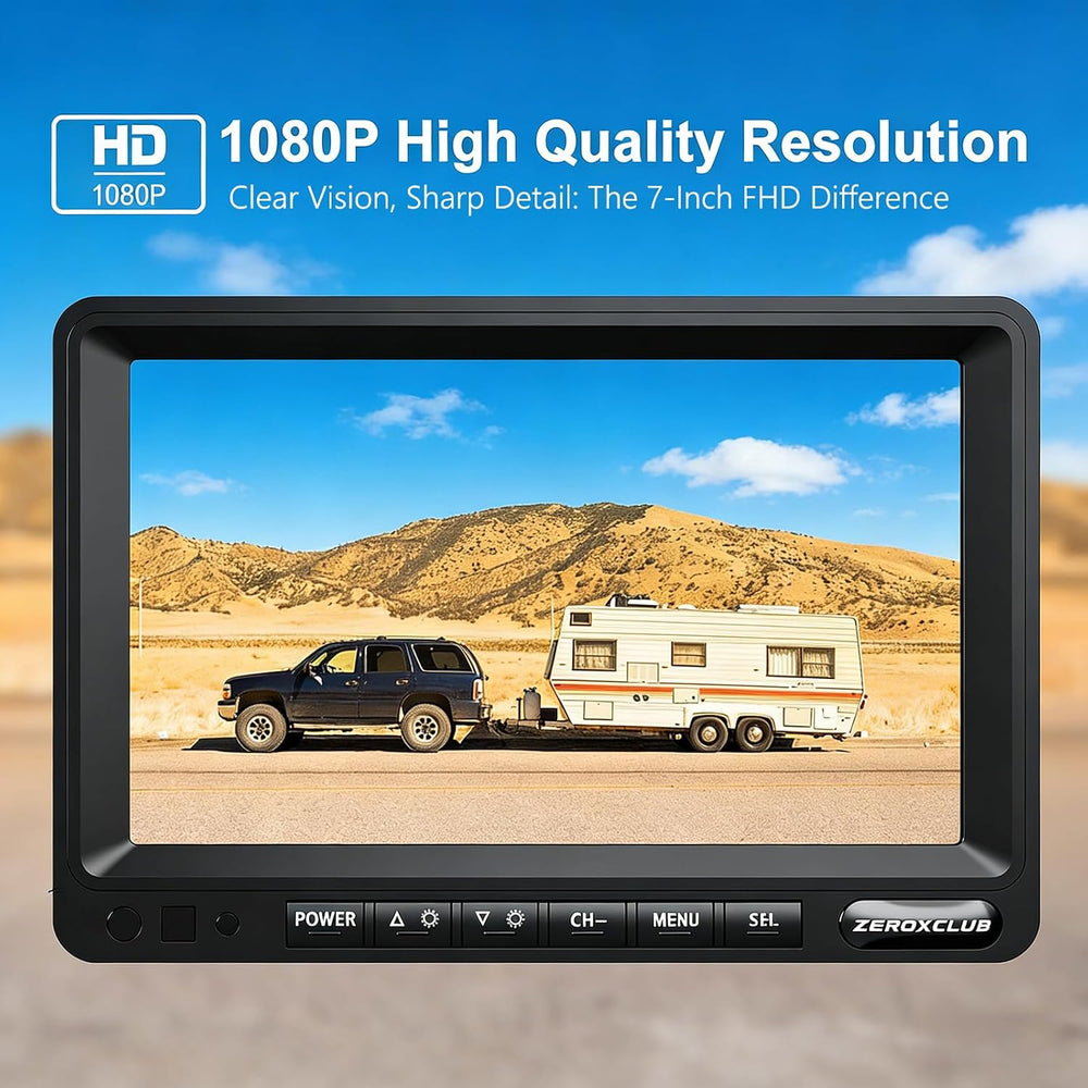 2 CAM 1080P Wireless Backup Camera System with 7'' LCD Monitor