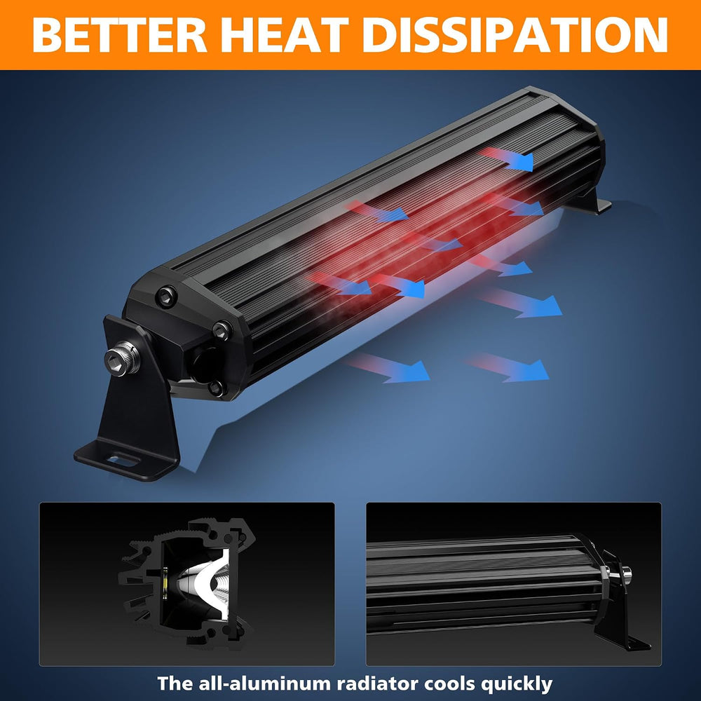 Amber LED Light Bar 22 Inch Slim Single Row for Truck Pickup