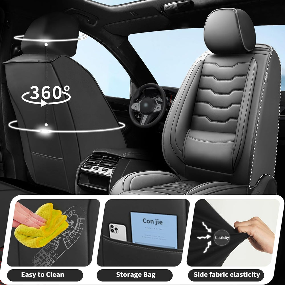 Car Seat Covers for Hyundai Kona 2018-2025 2026 Black