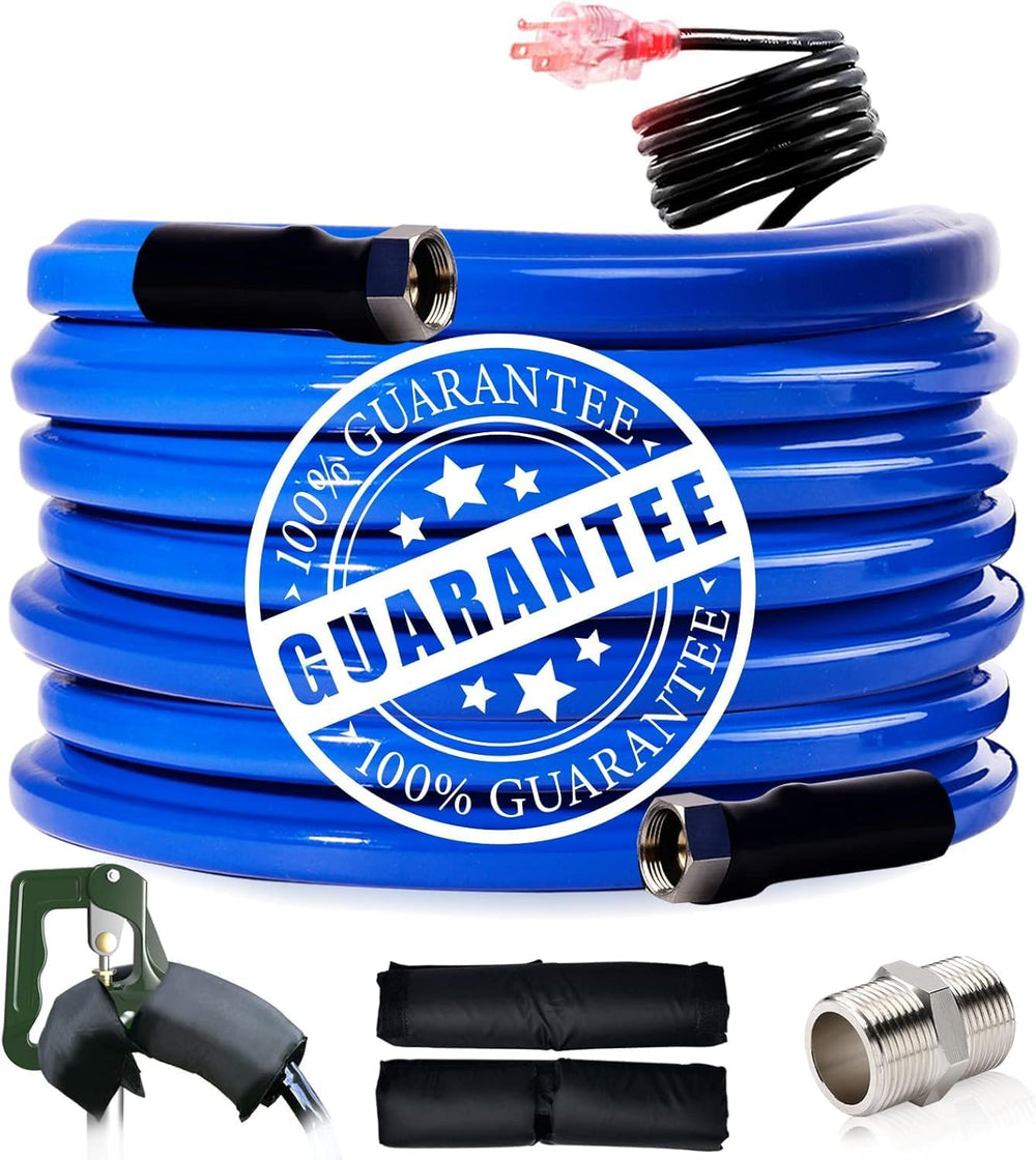 30FT Heated Water Hose for RV, -45°F Anti-Freeze RV Drinking Heated Hose