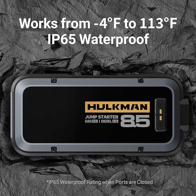Hulkman Alpha85, Space Gray, 2000A 74Wh Smart Jump Starter, 12V Portable Car