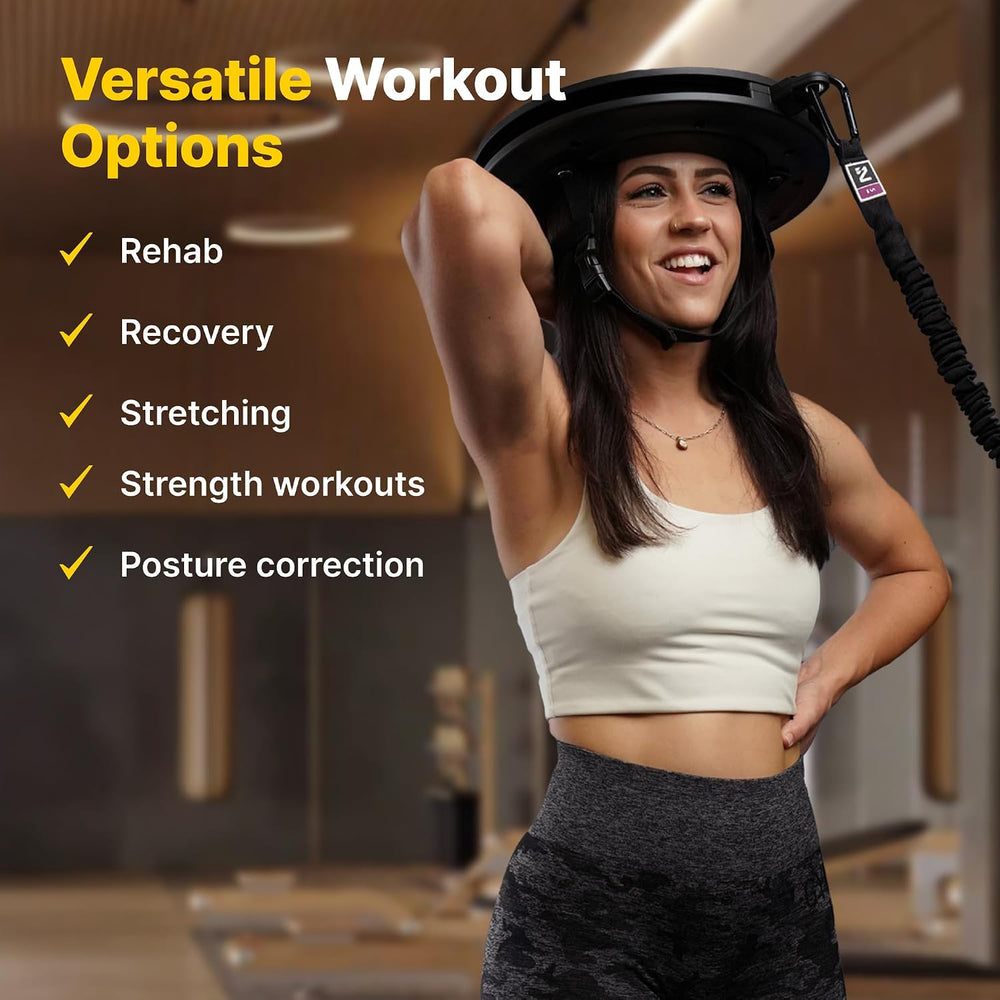 Resistance Band, Durable Exercise Band with Steel Carabiners for Neck Trainin...