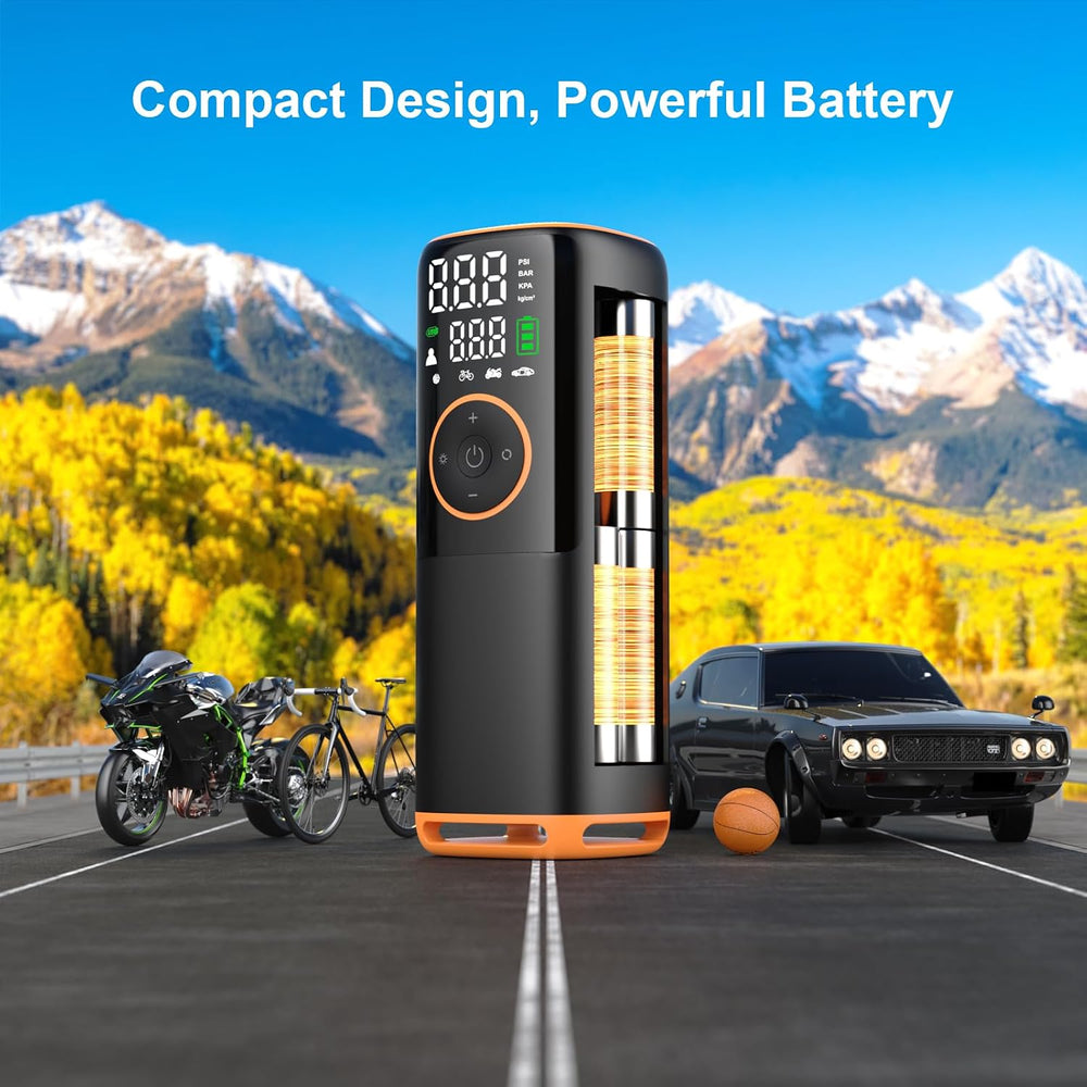 Tire Inflator Portable Air Compressor-160 PSI Car Tire Air Pump, Bike Pump wi...