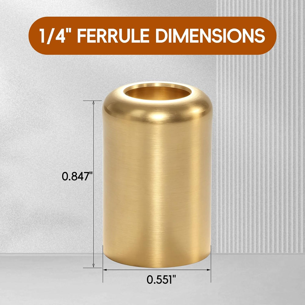 50PCS Hose Ferrules Brass Fitting, Hose Repair Kit