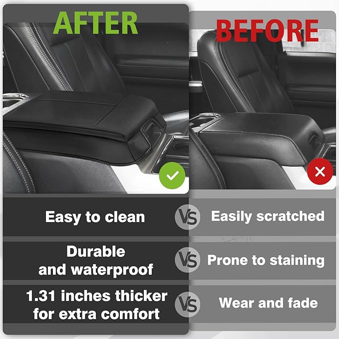 Muslogy Center Console Armrest Cover Compatible