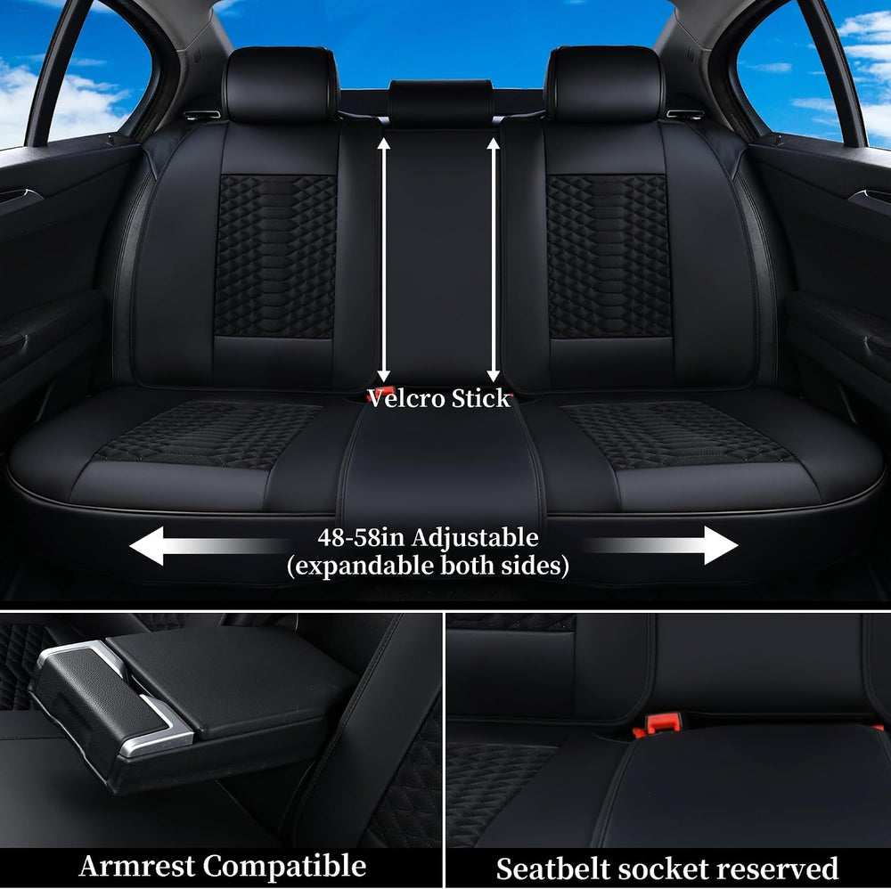Coverado Car Seat Covers Full Set, 5 Seats Universal Seat Covers for Cars, Br...