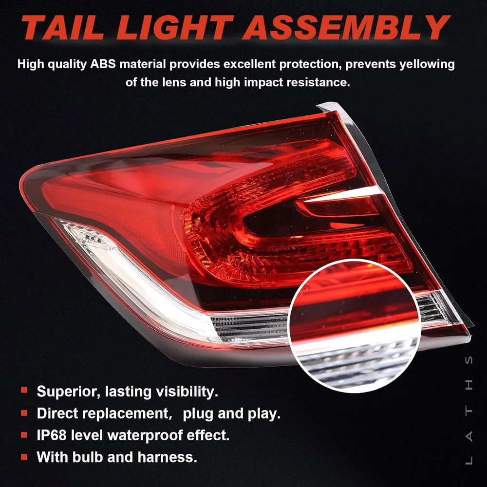 Tail Light Assembly Compatible With 2014 2015 Honda Civic 4 Door Outer Left D...