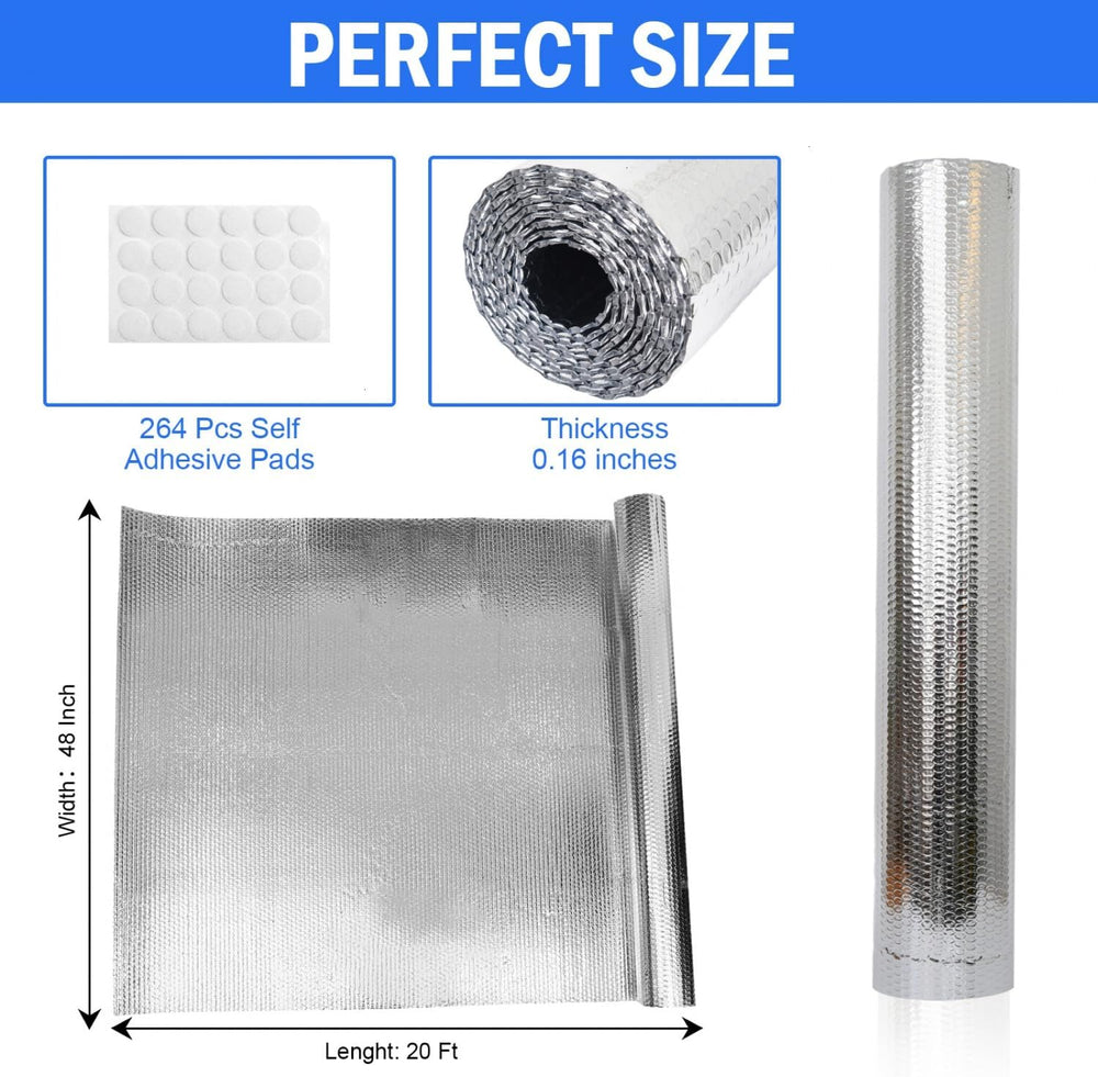 YoleShy Double Reflective Insulation Garage Door Insulation 48IN x 20FT