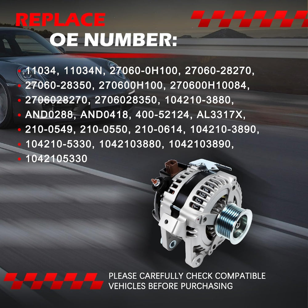 11034 Alternator for 2004-2006 Camry/2004-2007 Highlander 2.4L