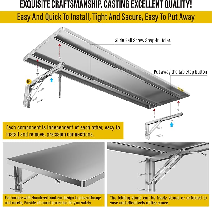 1.3x4ft Adjustable Rail Type Folding Storage Rack Shelf, Suitable