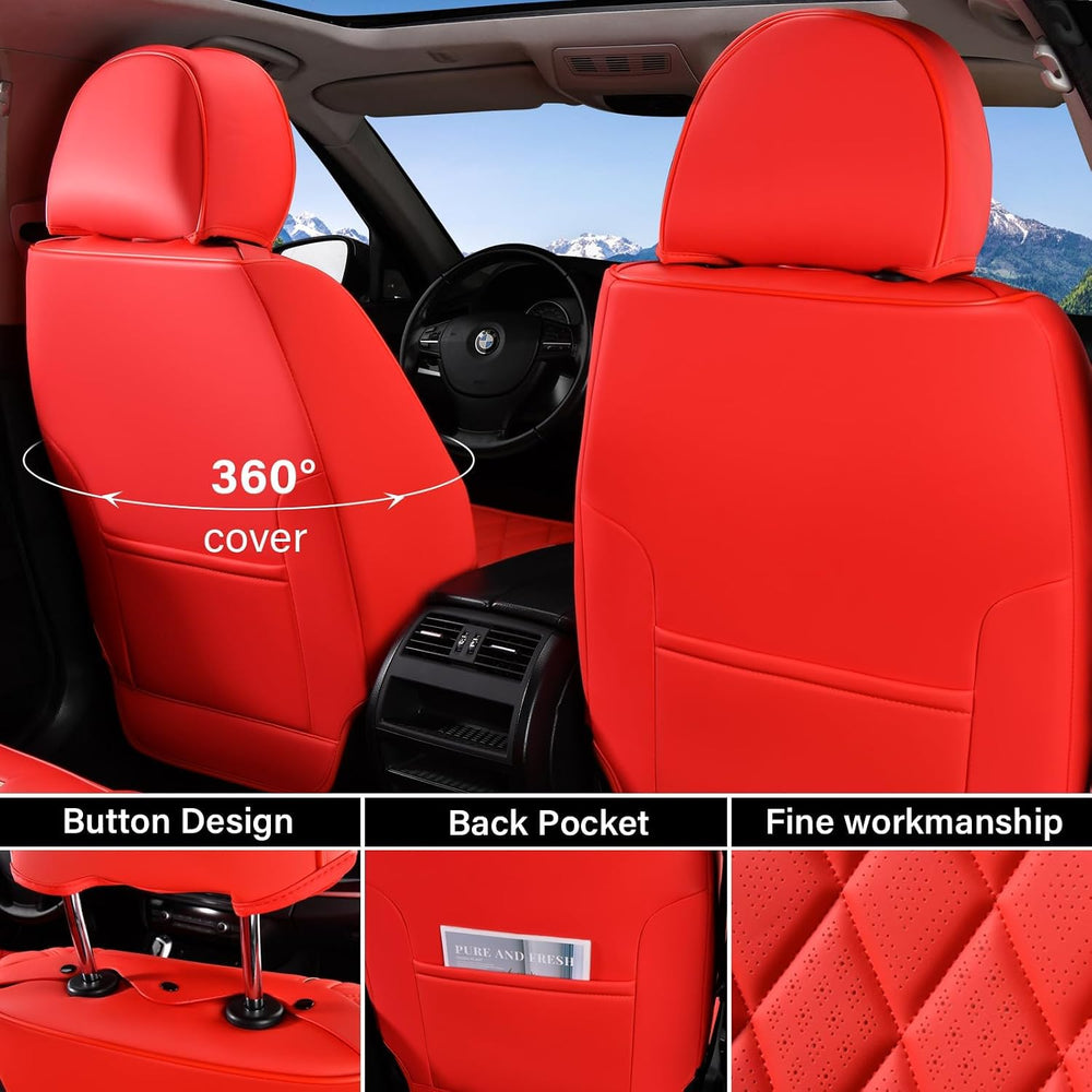 Coverado Car Seat Covers Full Set, 5 Seat Universal Seat Cover for Cars, Luxu...