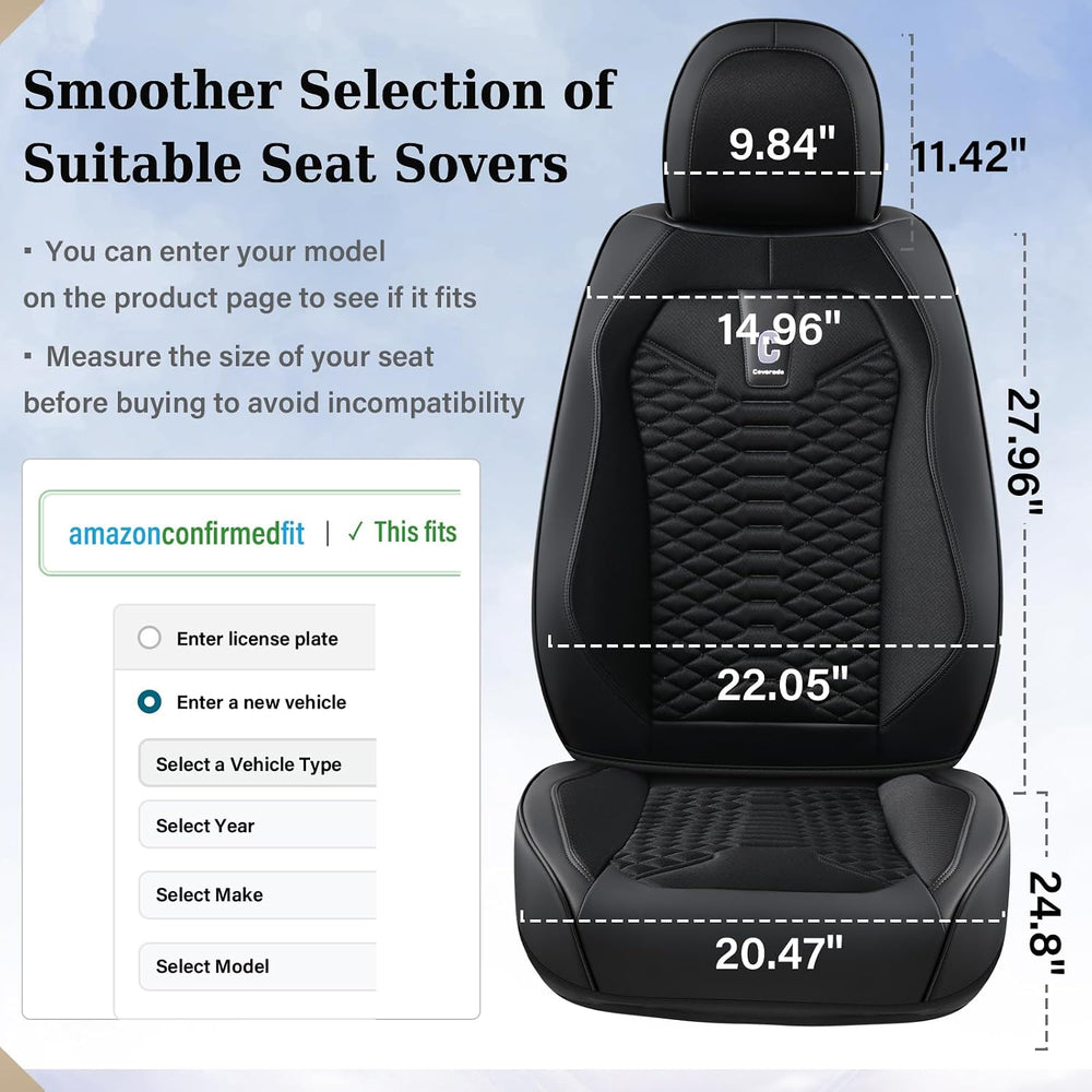 Coverado Car Seat Covers Full Set, 5 Seats Universal Seat Covers for Cars, Br...
