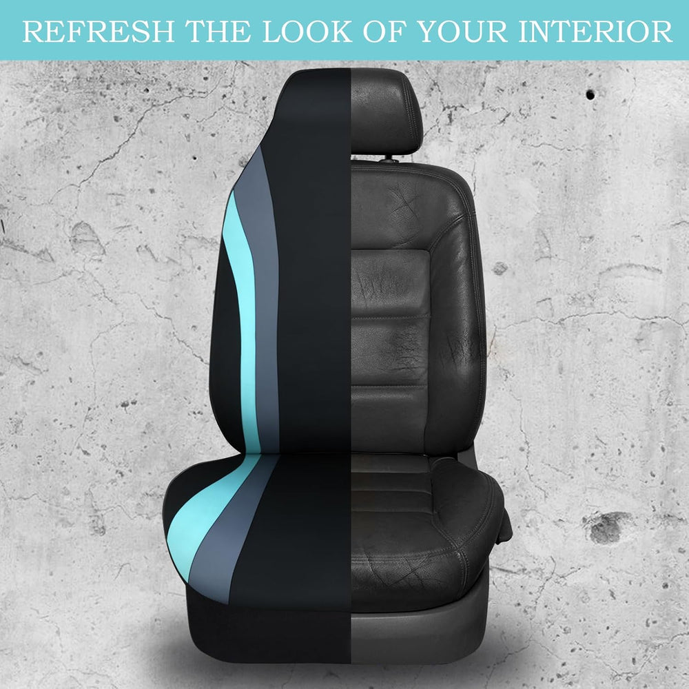 CAR PASS AquaShield Neoprene Waterproof Car Seat Covers Front Seats Only, Hig...