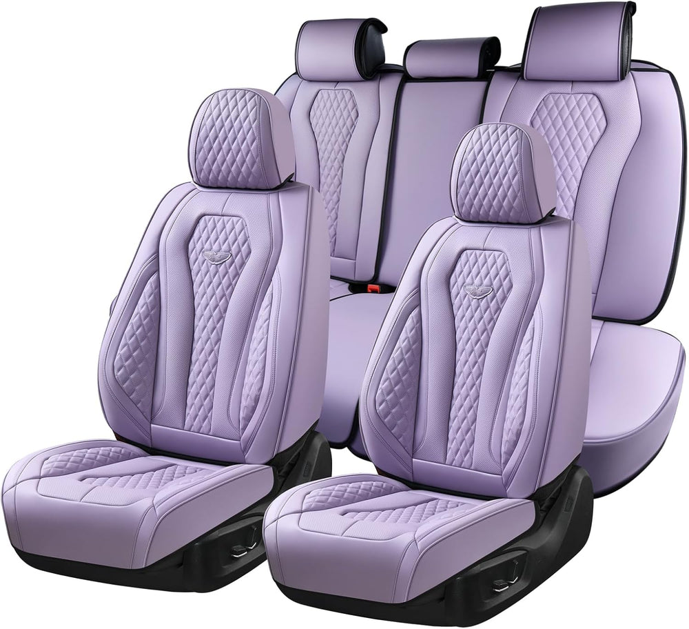 Coverado Car Seat Covers Full Set, Purple Seat Covers, Automotive Car Seat Co...