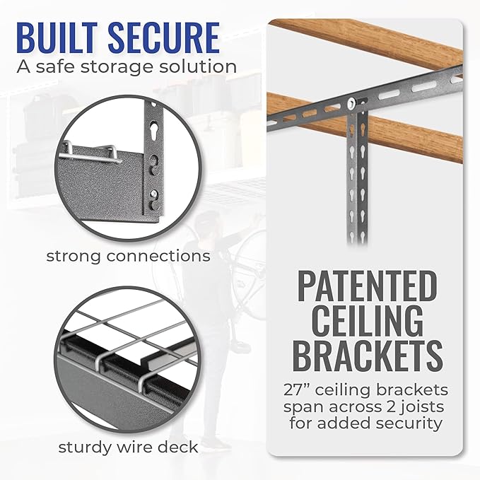 SafeRacks Overhead Storage Rack (5-pc)