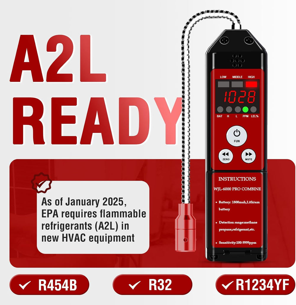 WJL-6000PRO Combine Refrigerant Leak Detector Gas Detector for HVAC