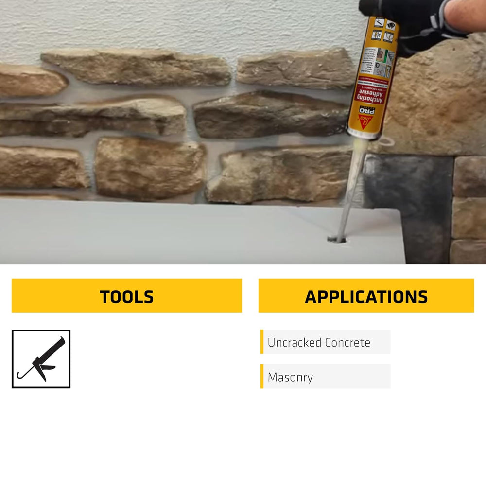 Sika AnchorFix®-1 High Strength Anchoring Adhesive, 10.1 fl oz, Gray - Fast S...