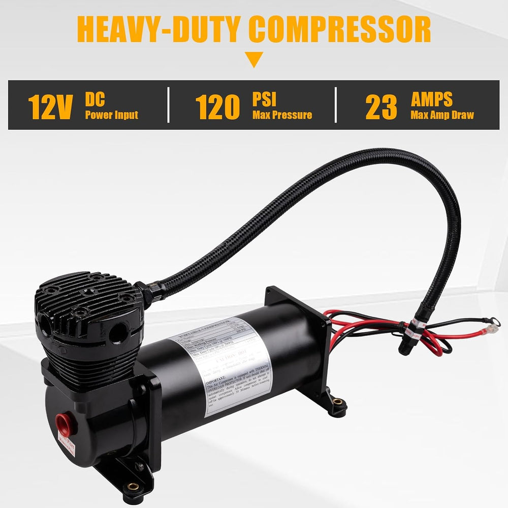 200 PSI Air Horn Compressor, 3/8 NPT Train Horns Ride Compressor