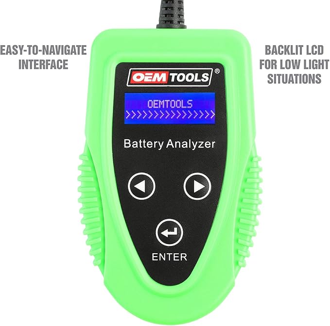 OEMTOOLS 24359 Digital Car Battery Tester, 12V Battery Diagnostic Tool