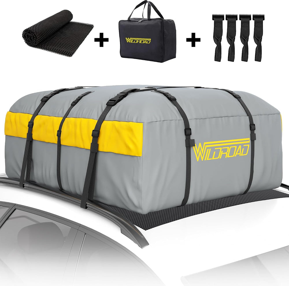 WILDROAD Car Roof Bag Rooftop Cargo Carrier, 21 Cubic Feet Waterproof Roof Lu...