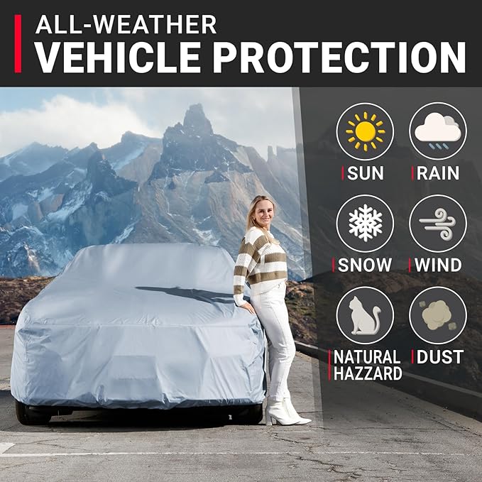 iCarCover 18-Layer Car Cover Waterproof All Weather, UV Protection, El Camino