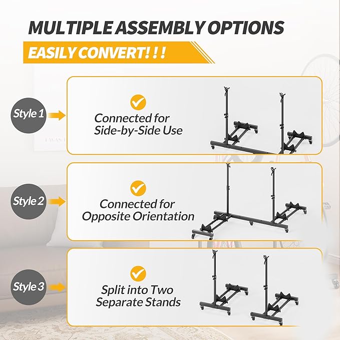 Vertical Bike Stands，Standing Bike Rack (2 Pack)