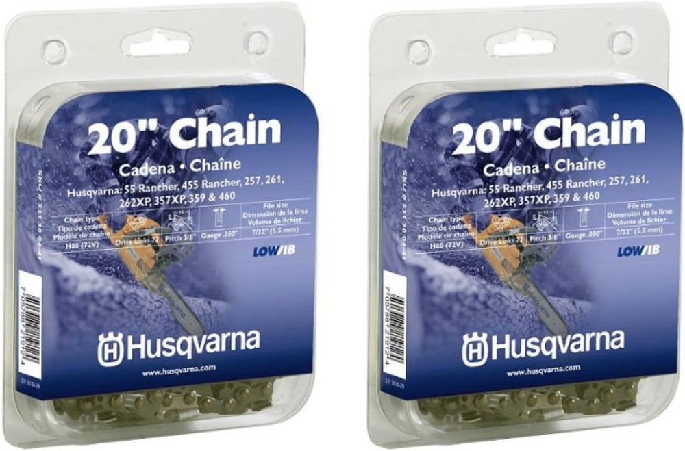 Husqvarna 531300441 20-Inch H80-72 (72V) Saw Chain, 3/8-Inch by .050-Inch (2 ...